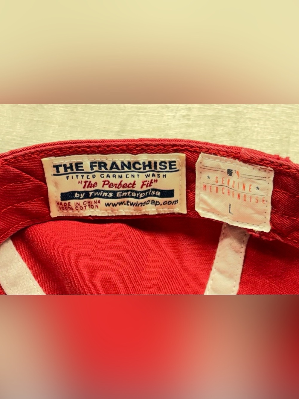 MLB Philadelphia Phillies Script Tricolor Baseball Cap - Cream, Red, Blue - Picture 7 of 7